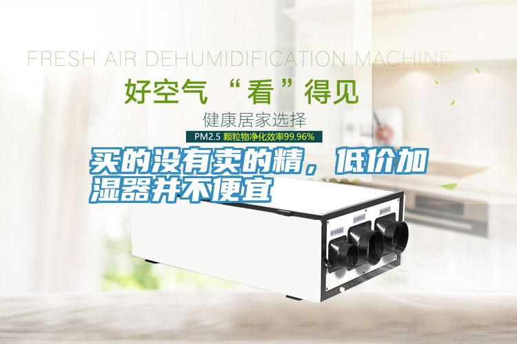 买的没有卖的精，低价加湿器并不便宜