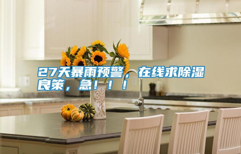 27天暴雨预警，在线求除湿良策，急！！！