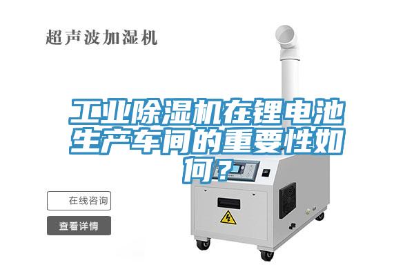 工业91免费网站在线观看在锂电池生产车间的重要性如何？
