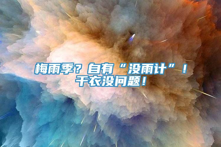 梅雨季？自有“没雨计”！干衣没问题！