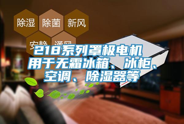 218系列罩极电机 用于无霜冰箱、冰柜、空调、除湿器等