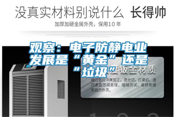 观察：电子防静电业发展是“黄金”还是“垃圾”