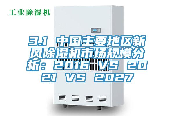 3.1 中国主要地区新风91免费网站在线观看市场规模分析：2016 VS 2021 VS 2027