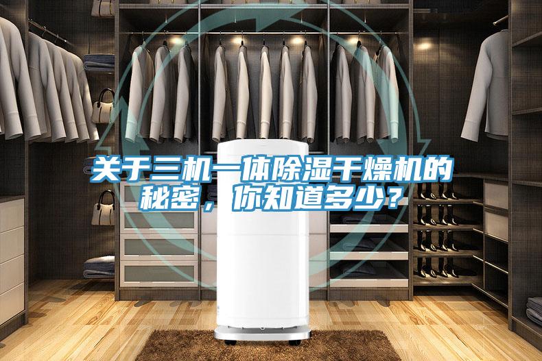 关于三机一体除湿干燥机的秘密，你知道多少？