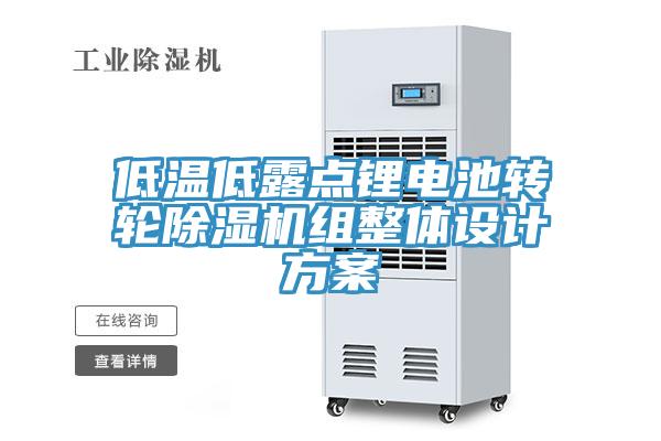 低温低露点锂电池转轮91免费网站在线观看组整体设计方案