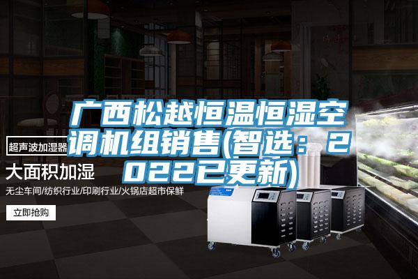 广西松越恒温恒湿空调机组销售(智选：2022已更新)