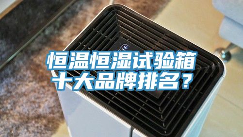 恒温恒湿试验箱十大品牌排名？