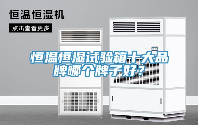 恒温恒湿试验箱十大品牌哪个牌子好？