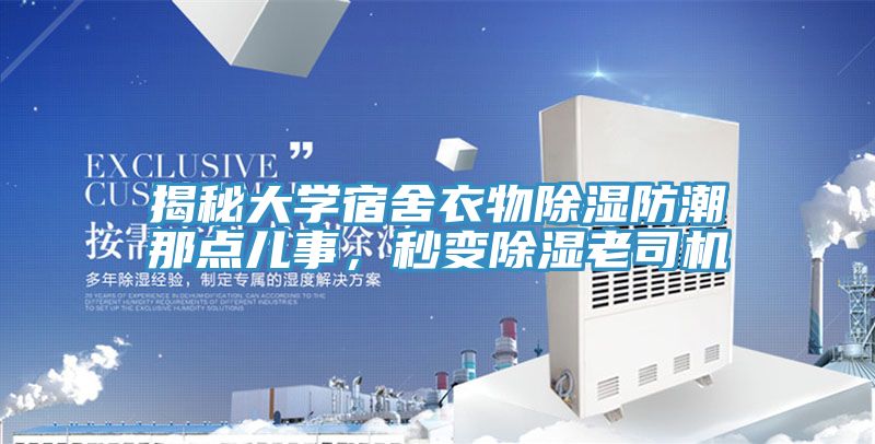 揭秘大学宿舍衣物除湿防潮那点儿事，秒变除湿老司机