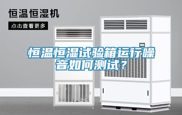 恒温恒湿试验箱运行噪音如何测试？