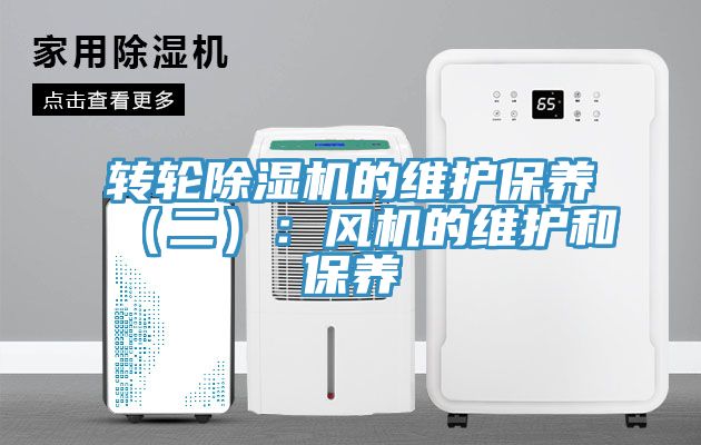 转轮91免费网站在线观看的维护保养（二）：风机的维护和保养
